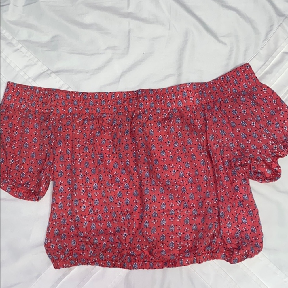 Abercrombie Kids Off-the-shoulder Crop Top